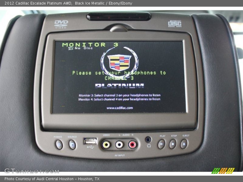 Black Ice Metallic / Ebony/Ebony 2012 Cadillac Escalade Platinum AWD
