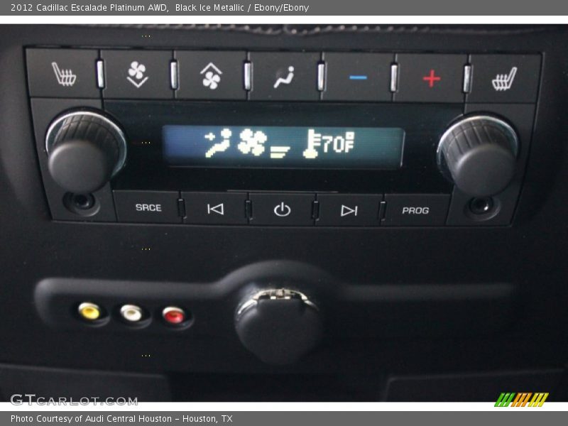 Black Ice Metallic / Ebony/Ebony 2012 Cadillac Escalade Platinum AWD