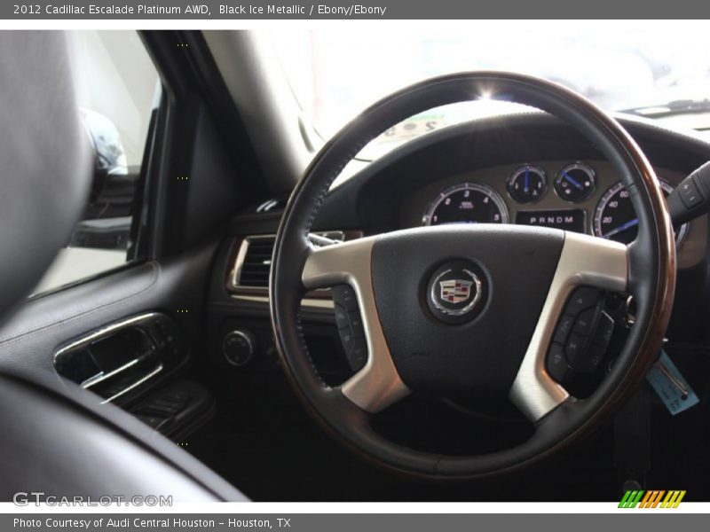 Black Ice Metallic / Ebony/Ebony 2012 Cadillac Escalade Platinum AWD