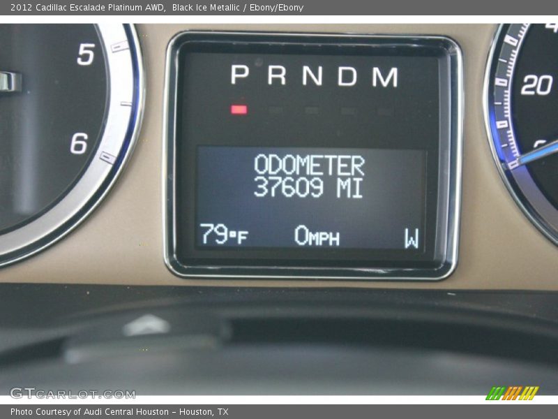 Black Ice Metallic / Ebony/Ebony 2012 Cadillac Escalade Platinum AWD