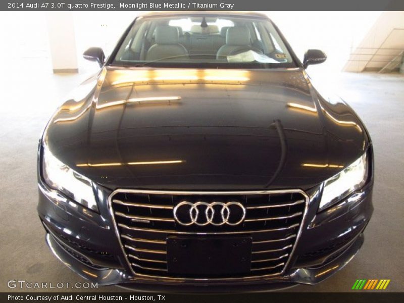 Moonlight Blue Metallic / Titanium Gray 2014 Audi A7 3.0T quattro Prestige