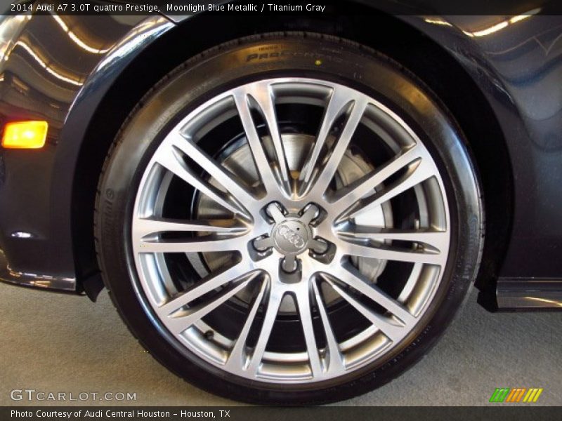 Moonlight Blue Metallic / Titanium Gray 2014 Audi A7 3.0T quattro Prestige