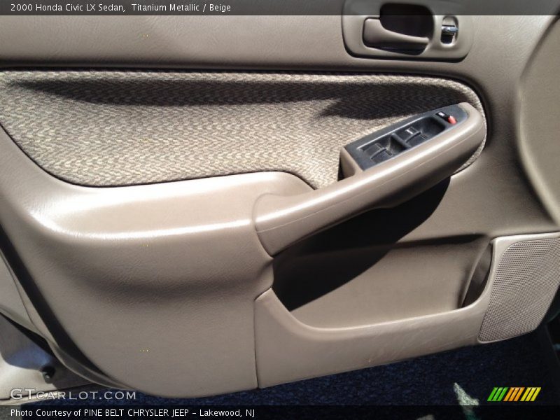 Titanium Metallic / Beige 2000 Honda Civic LX Sedan
