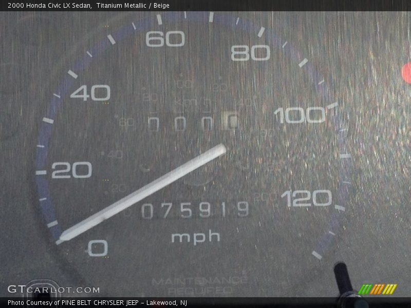 Titanium Metallic / Beige 2000 Honda Civic LX Sedan