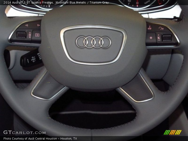 Moonlight Blue Metallic / Titanium Gray 2014 Audi A7 3.0T quattro Prestige