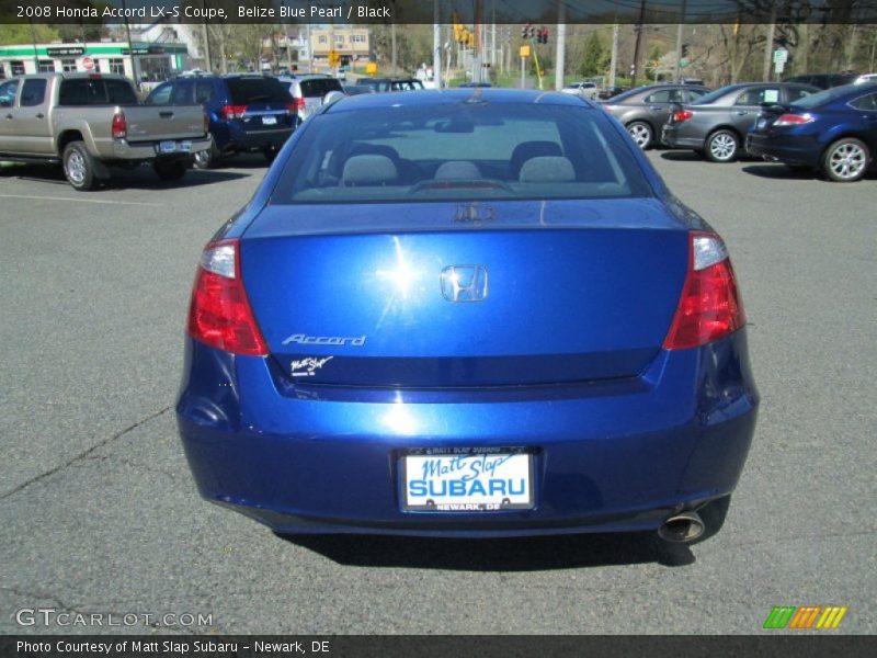 Belize Blue Pearl / Black 2008 Honda Accord LX-S Coupe