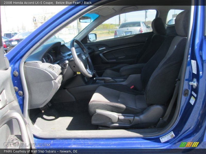 Belize Blue Pearl / Black 2008 Honda Accord LX-S Coupe