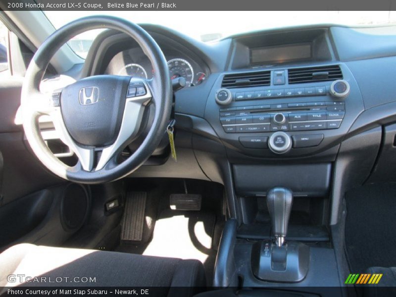 Belize Blue Pearl / Black 2008 Honda Accord LX-S Coupe