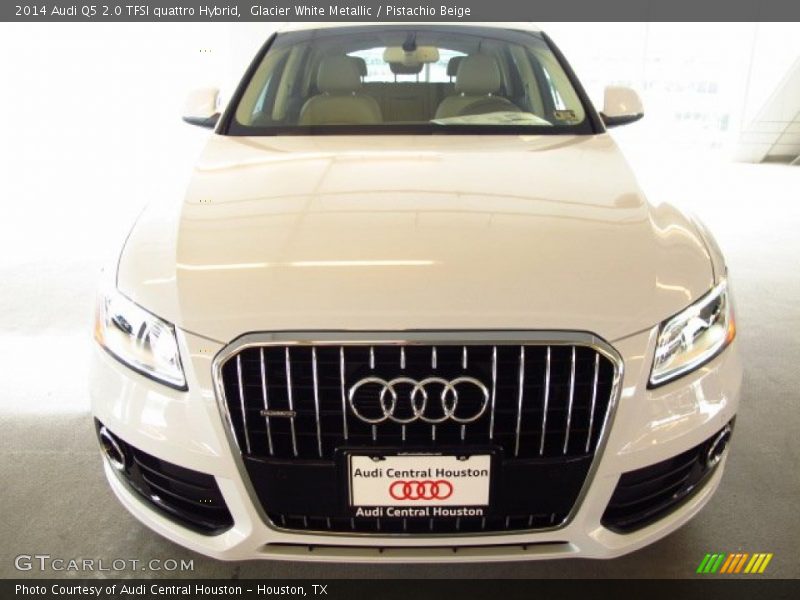 Glacier White Metallic / Pistachio Beige 2014 Audi Q5 2.0 TFSI quattro Hybrid