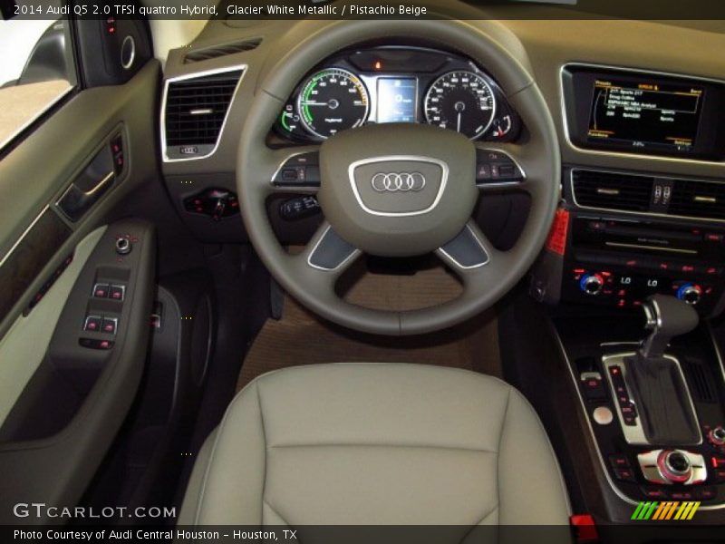 Glacier White Metallic / Pistachio Beige 2014 Audi Q5 2.0 TFSI quattro Hybrid