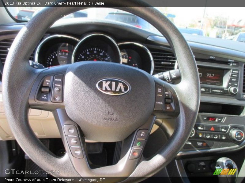Dark Cherry Pearl Metallic / Beige 2013 Kia Optima LX