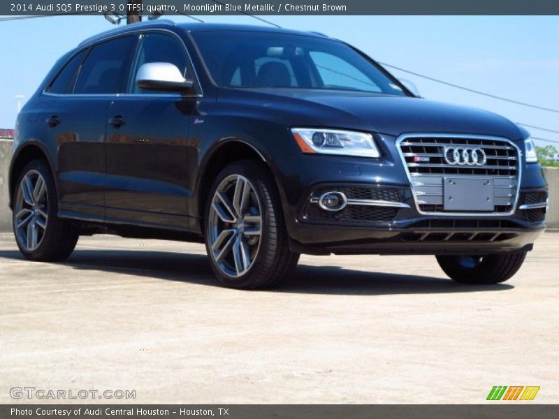 Moonlight Blue Metallic / Chestnut Brown 2014 Audi SQ5 Prestige 3.0 TFSI quattro