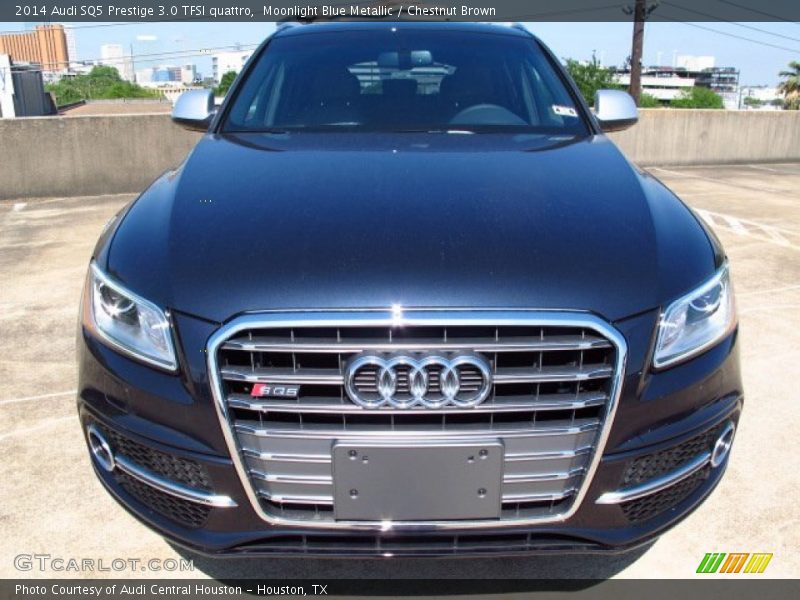 Moonlight Blue Metallic / Chestnut Brown 2014 Audi SQ5 Prestige 3.0 TFSI quattro