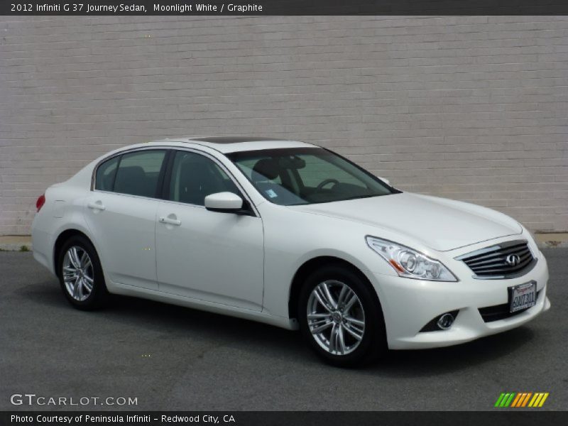 Moonlight White / Graphite 2012 Infiniti G 37 Journey Sedan