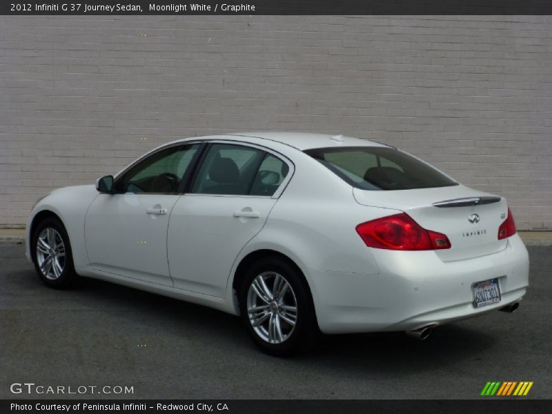 Moonlight White / Graphite 2012 Infiniti G 37 Journey Sedan