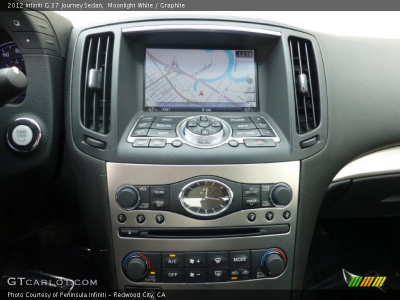 Moonlight White / Graphite 2012 Infiniti G 37 Journey Sedan