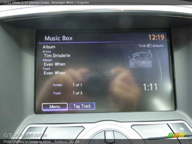 Moonlight White / Graphite 2012 Infiniti G 37 Journey Sedan