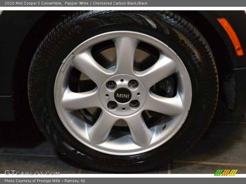 Pepper White / Checkered Carbon Black/Black 2010 Mini Cooper S Convertible