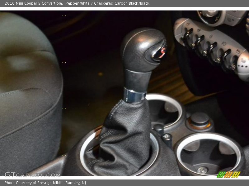 Pepper White / Checkered Carbon Black/Black 2010 Mini Cooper S Convertible