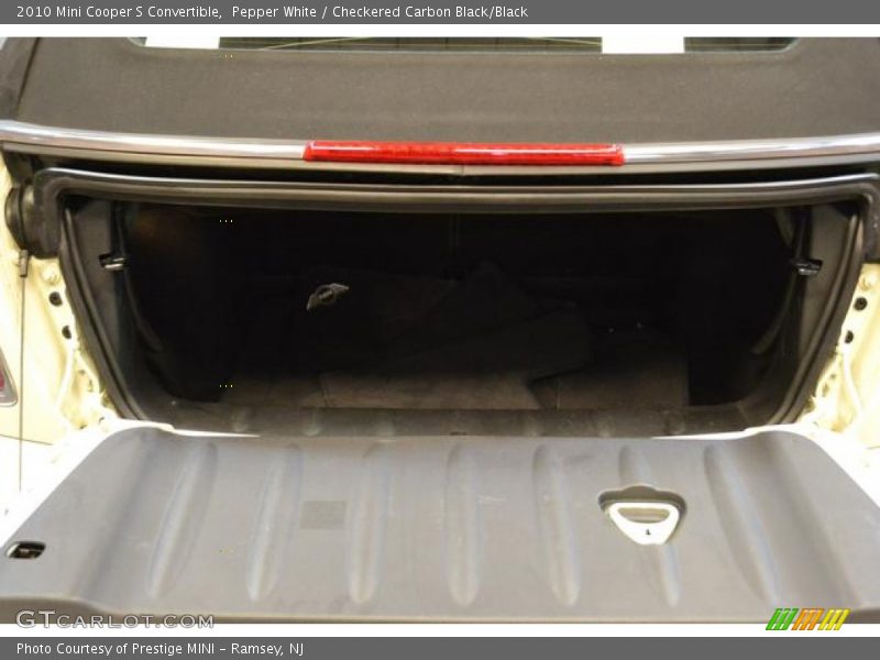 Pepper White / Checkered Carbon Black/Black 2010 Mini Cooper S Convertible