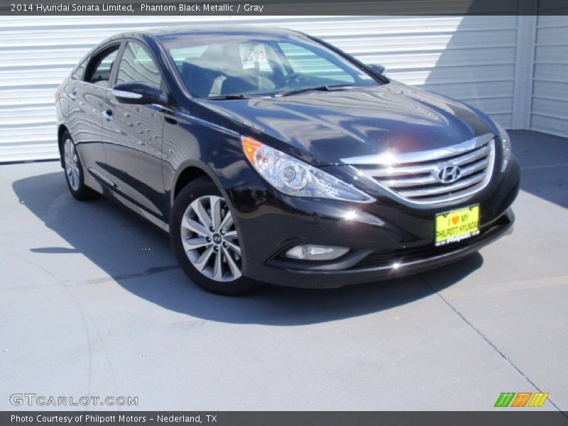 Phantom Black Metallic / Gray 2014 Hyundai Sonata Limited