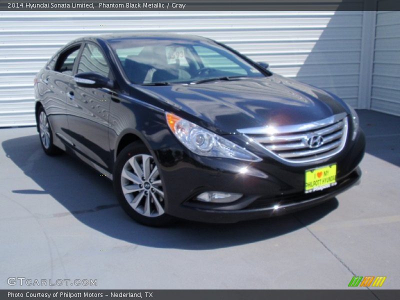 Phantom Black Metallic / Gray 2014 Hyundai Sonata Limited