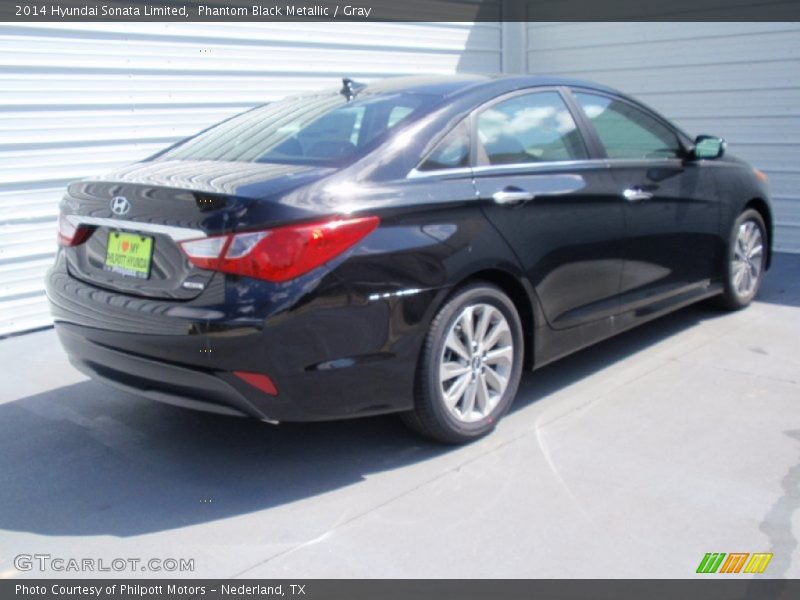 Phantom Black Metallic / Gray 2014 Hyundai Sonata Limited