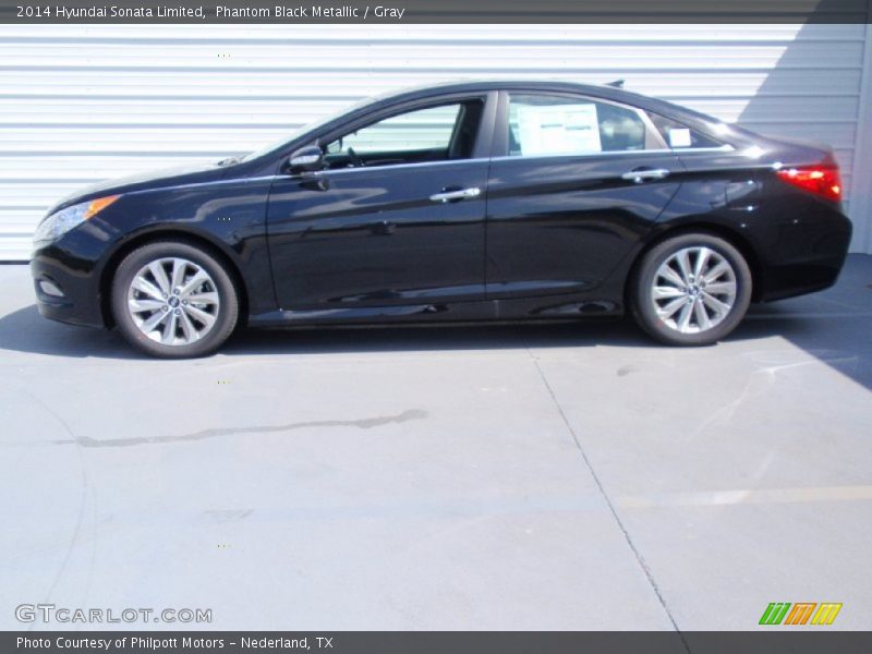 Phantom Black Metallic / Gray 2014 Hyundai Sonata Limited