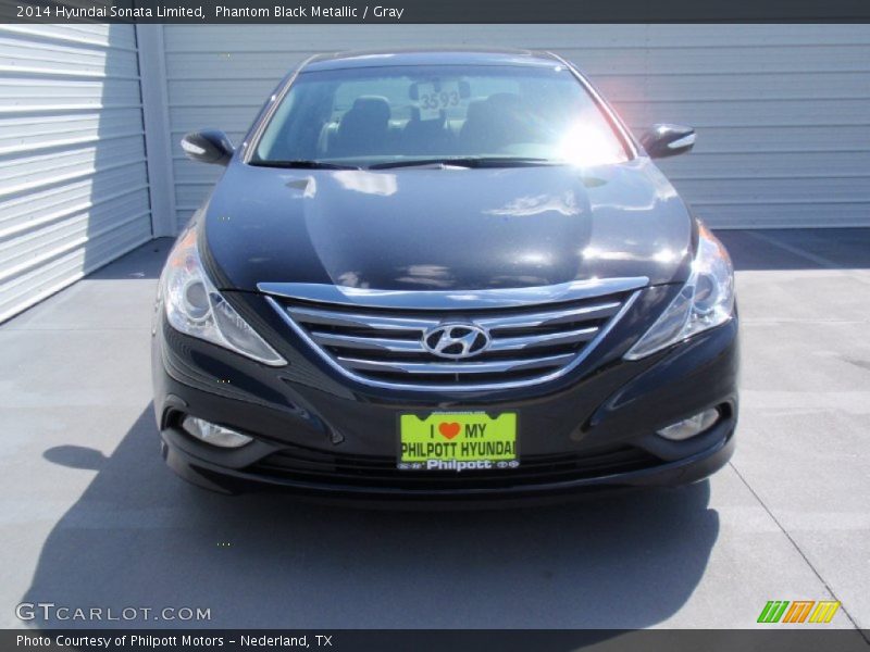 Phantom Black Metallic / Gray 2014 Hyundai Sonata Limited