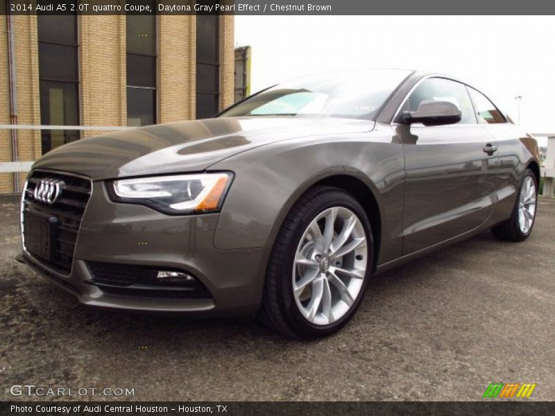 Daytona Gray Pearl Effect / Chestnut Brown 2014 Audi A5 2.0T quattro Coupe