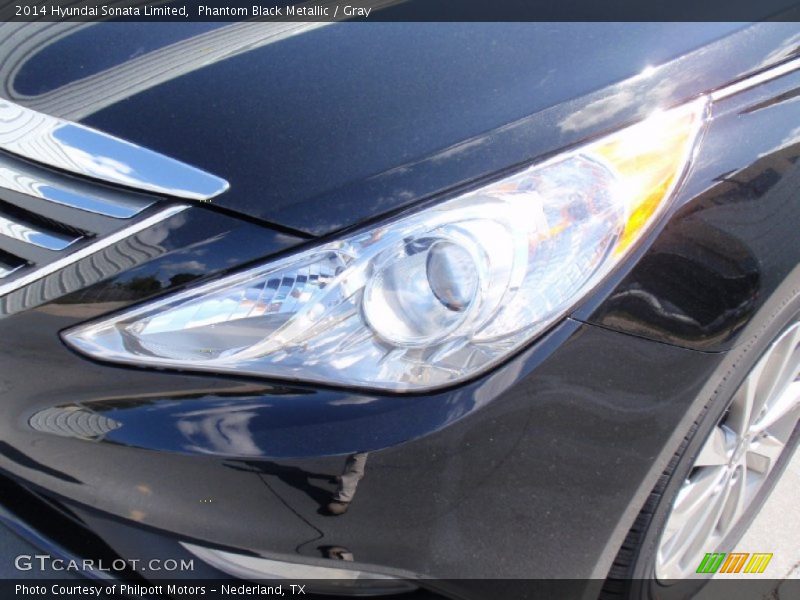 Phantom Black Metallic / Gray 2014 Hyundai Sonata Limited