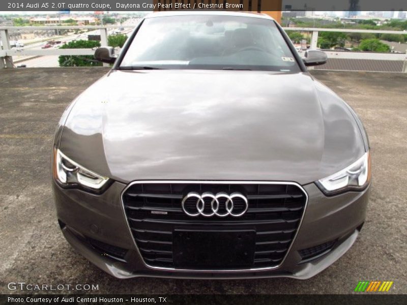 Daytona Gray Pearl Effect / Chestnut Brown 2014 Audi A5 2.0T quattro Coupe