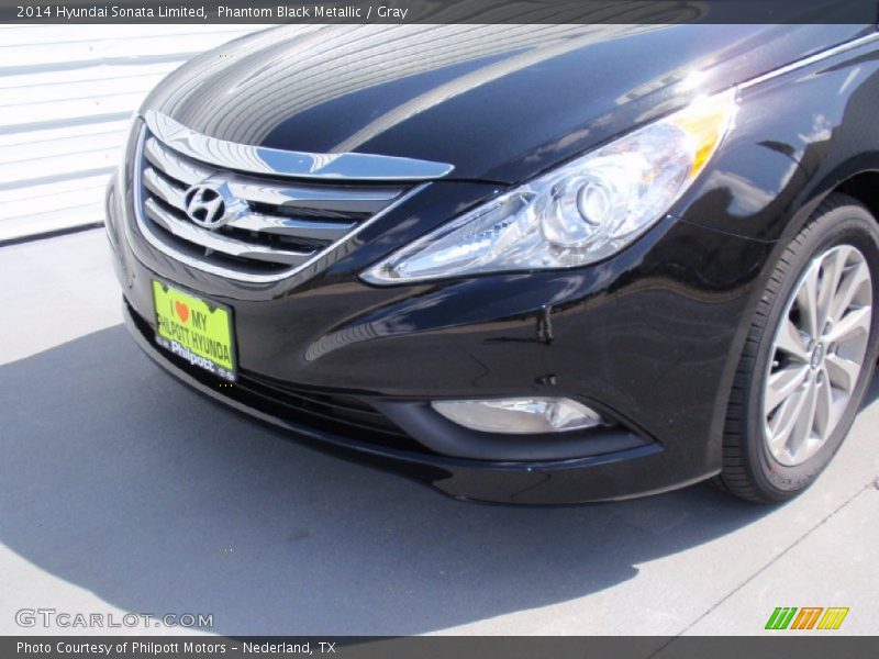 Phantom Black Metallic / Gray 2014 Hyundai Sonata Limited