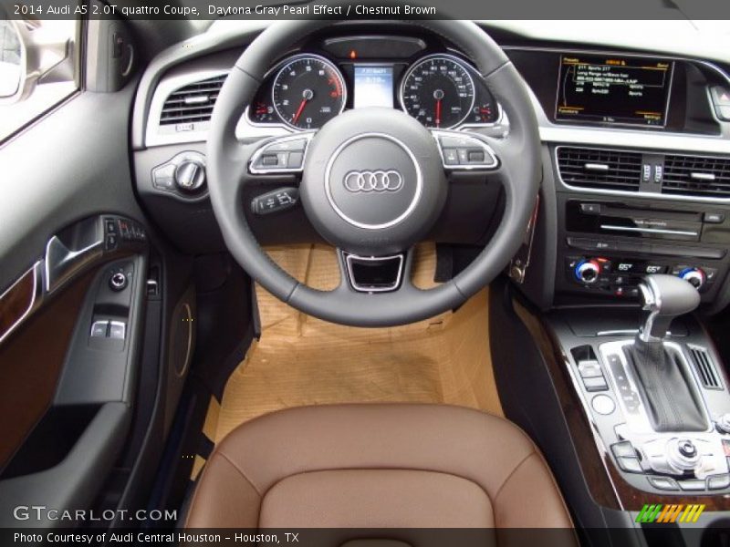 Daytona Gray Pearl Effect / Chestnut Brown 2014 Audi A5 2.0T quattro Coupe