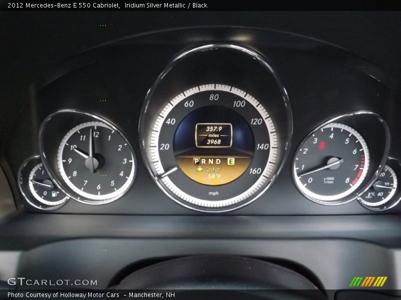 Iridium Silver Metallic / Black 2012 Mercedes-Benz E 550 Cabriolet