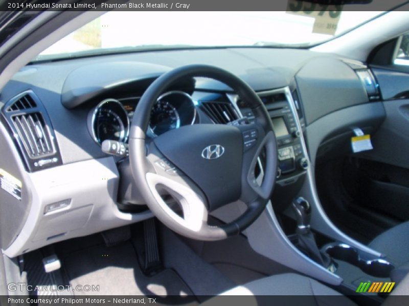 Phantom Black Metallic / Gray 2014 Hyundai Sonata Limited