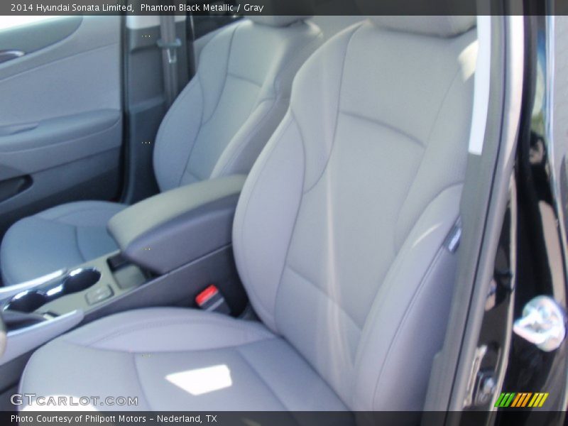 Phantom Black Metallic / Gray 2014 Hyundai Sonata Limited