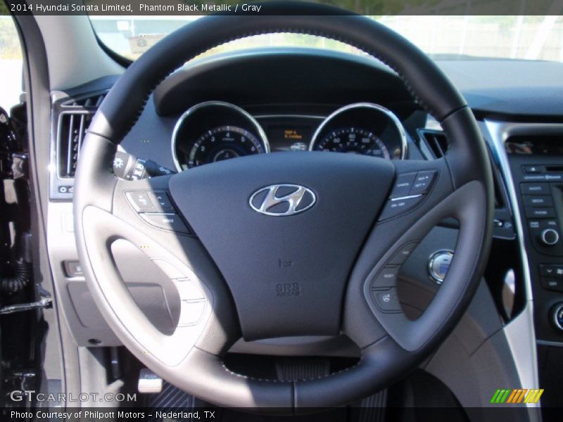 Phantom Black Metallic / Gray 2014 Hyundai Sonata Limited