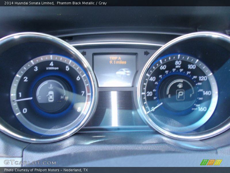 Phantom Black Metallic / Gray 2014 Hyundai Sonata Limited