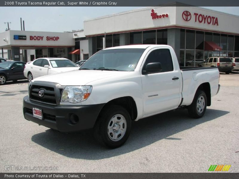 Super White / Graphite Gray 2008 Toyota Tacoma Regular Cab