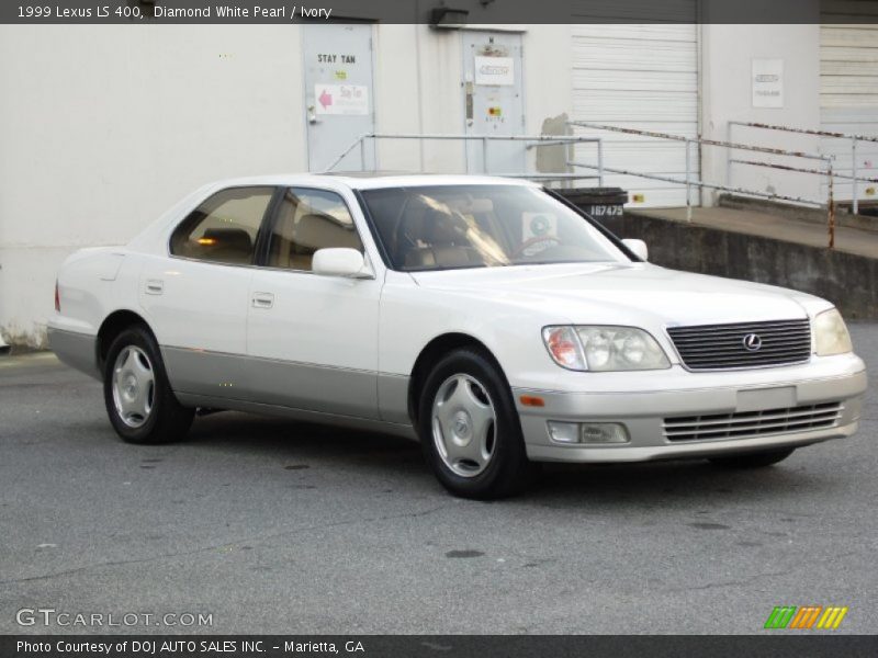 Diamond White Pearl / Ivory 1999 Lexus LS 400