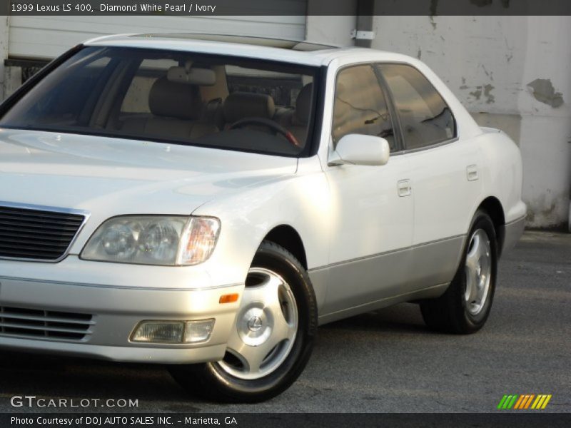 Diamond White Pearl / Ivory 1999 Lexus LS 400