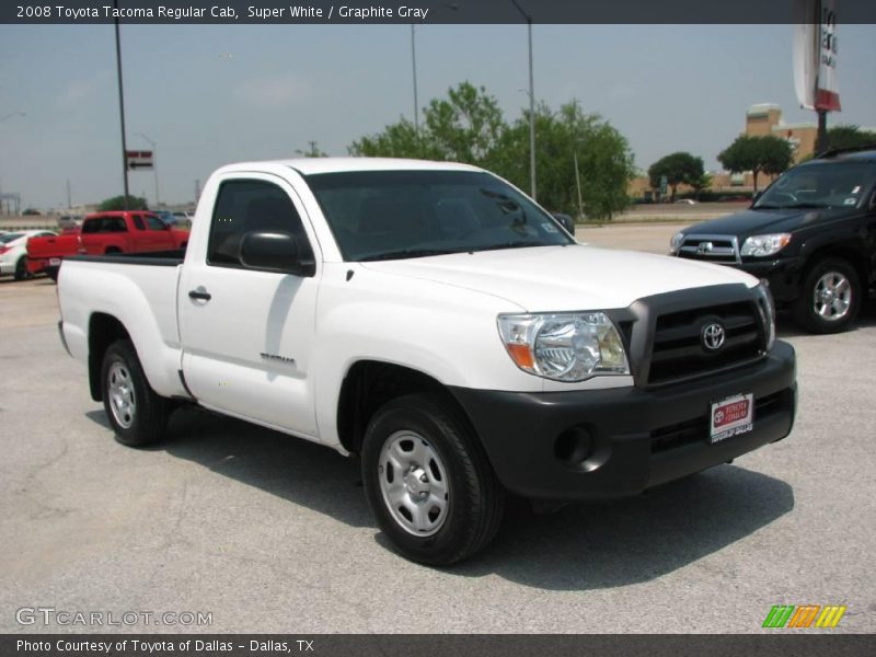 Super White / Graphite Gray 2008 Toyota Tacoma Regular Cab