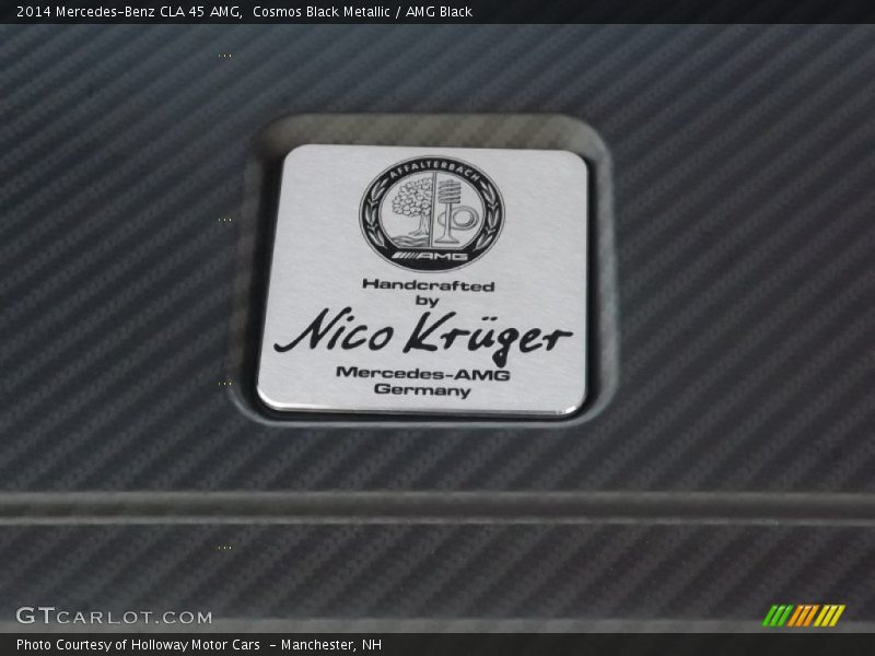 Info Tag of 2014 CLA 45 AMG