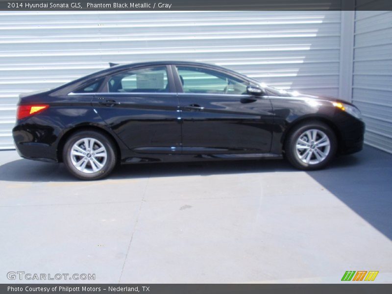 Phantom Black Metallic / Gray 2014 Hyundai Sonata GLS
