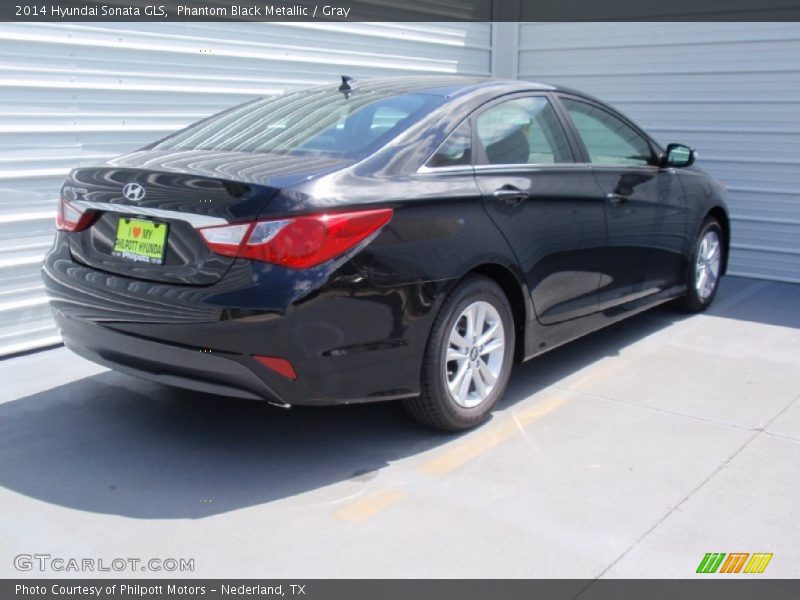 Phantom Black Metallic / Gray 2014 Hyundai Sonata GLS