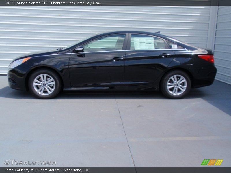 Phantom Black Metallic / Gray 2014 Hyundai Sonata GLS