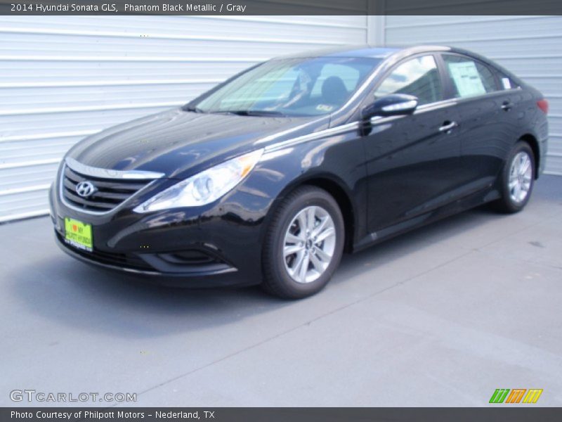 Phantom Black Metallic / Gray 2014 Hyundai Sonata GLS