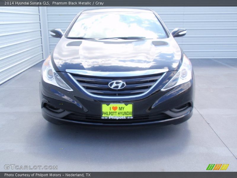 Phantom Black Metallic / Gray 2014 Hyundai Sonata GLS