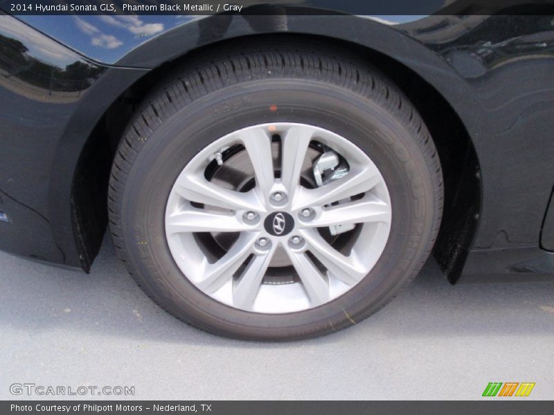 Phantom Black Metallic / Gray 2014 Hyundai Sonata GLS